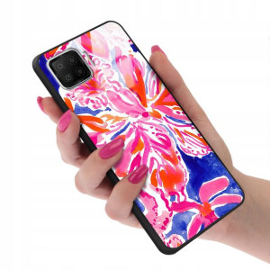 Etui Glass do OPPO RENO 4 LITE Kwiaty Flower Wzory