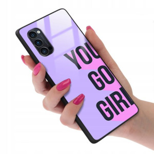 Etui Glass do OPPO RENO 4 PRO Kobiece Girl Wzory