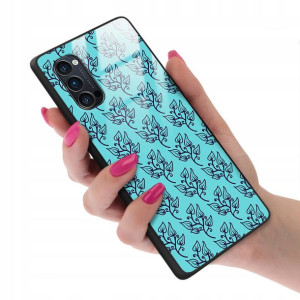Etui GLASS do OPPO RENO 4 PRO Kwiaty Wiosna Wzory