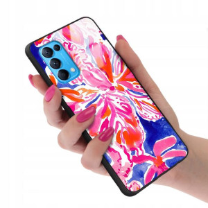 Etui Glass do OPPO RENO 5 Wiosenne Flower Wzory