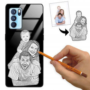 Etui Glass do OPPO RENO 6 Rysunek Własne Zdjęcie