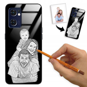 Etui Glass do OPPO RENO 7 5G Rysunek Własne Foto