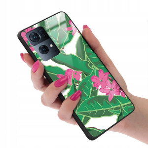 Etui GLASS do OPPO RENO 7 PRO 5G Kwiatowe Wzory
