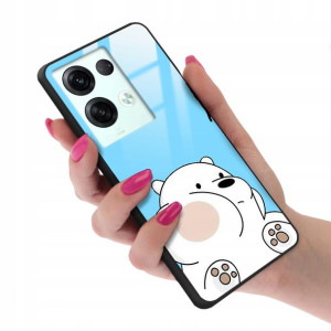 Etui Glass do OPPO RENO 8 5G Bare Bears Top Wzory