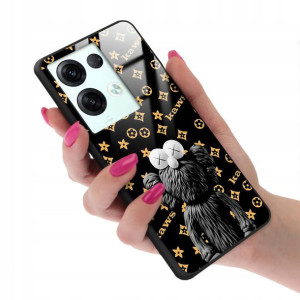 Etui Glass do OPPO RENO 8 Case BEARBRICK Top Wzory