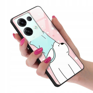 Etui Glass do OPPO RENO 8 PRO 5G Bare Bears Wzory