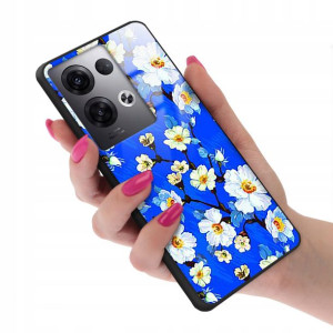 Etui Glass do OPPO RENO 8 PRO PLUS Kwiaty Wzory