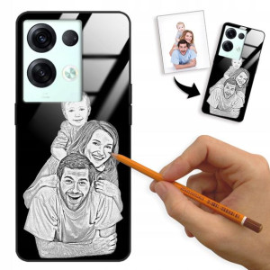 Etui Glass do OPPO RENO 8 Rysunek Własne Zdjęcie
