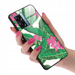 Etui GLASS do OPPO RENO K10 5G Kwiaty Wiosna Wzory