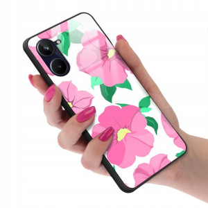 Etui Glass do REALME 10 4G Kwiatowe Spring Wzory
