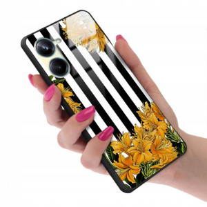 Etui Glass do REALME 10 PRO 5G Kwiaty Top Wzory