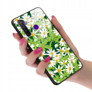 Etui GLASS do REALME 5 PRO Kwiaty Wiosenne Wzory