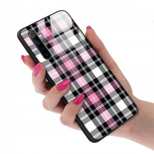 Etui GLASS do REALME 6 Kratka Pattern Top Wzory