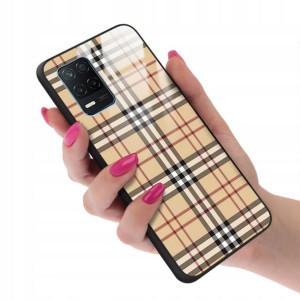 Etui GLASS do REALME 8 5G Kratka Pattern Top Wzory