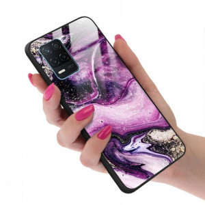Etui Glass do REALME 8 5G TOP Pink Rose Gold Wzory
