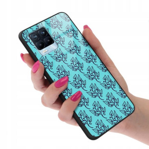 Etui GLASS do REALME 8 Kwiatowe Wiosenne Top Wzory