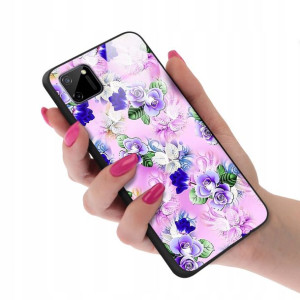 Etui Glass do REALME C11 2020 Kwiaty Spring Wzory