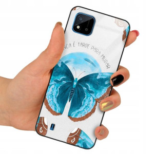Etui Glass do REALME C11 2021 Motyle Case Wzory