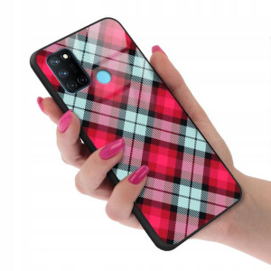 Etui GLASS do REALME C17 Kratka Pattern Top Wzory