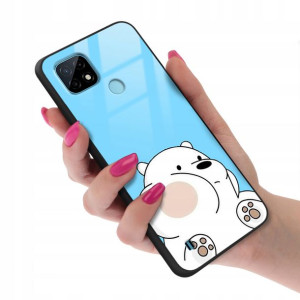 Etui Glass do REALME C21 Case We Bare Bears Wzory
