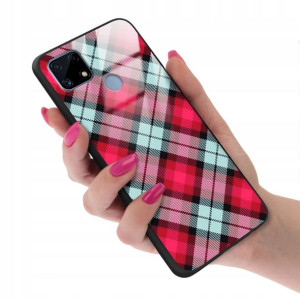 Etui GLASS do REALME C25 Kratka Pattern Top Wzory