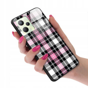 Etui GLASS do REALME C35 Kratka Pattern Top Wzory