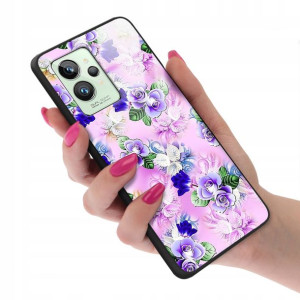 Etui Glass do REALME GT2 PRO Kwiaty Wiosenne Wzory