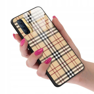 Etui GLASS do REALME V15 Kratka Pattern Top Wzory