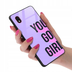 Etui Glass do SAMSUNG A01 CORE Kobiece Girl Wzory