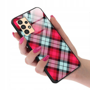 Etui GLASS do SAMSUNG A13 4G Kratka Pattern Wzory