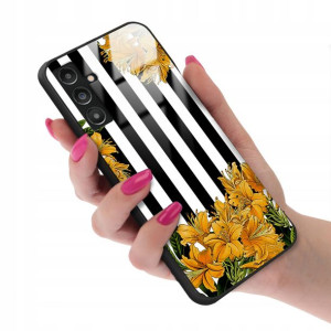 Etui Glass do SAMSUNG A14 5G Kwiaty Flower Wzory