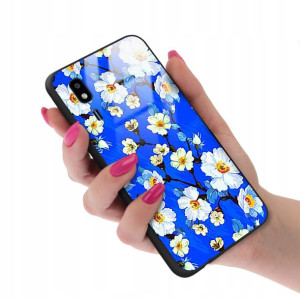 Etui Glass do SAMSUNG A2 CORE Kwiaty Spring Wzory