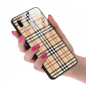 Etui GLASS do SAMSUNG A20e Kratka Pattern Wzory