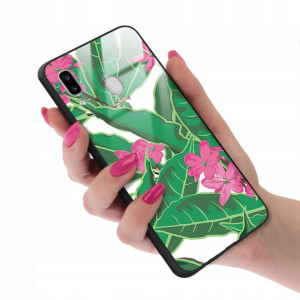 Etui GLASS do SAMSUNG A20e Kwiaty Wiosenne Wzory