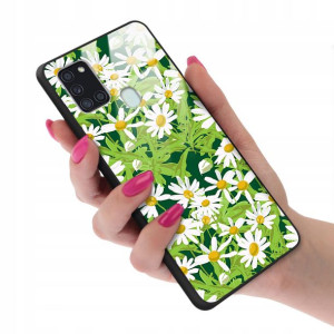 Etui GLASS do SAMSUNG A21S Kwiaty Wiosenne Wzory