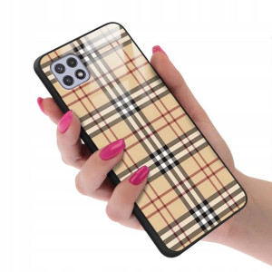 Etui GLASS do SAMSUNG A22 5G Kratka Pattern Wzory