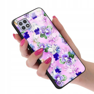 Etui Glass do SAMSUNG A22 5G Kwiaty Flower Wzory