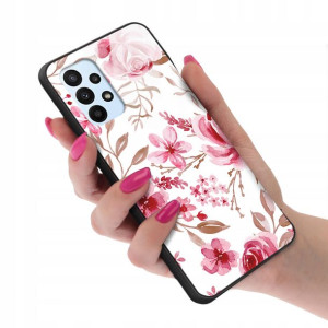Etui Glass do SAMSUNG A23 5G Kwiatowe Spring Wzory