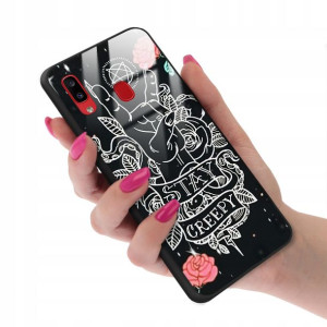 Etui Glass do SAMSUNG A30 Stay Creepy Top Wzory