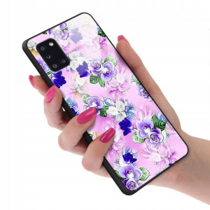 Etui Glass do SAMSUNG A31 Kwiaty Wiosenne Wzory