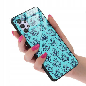 Etui GLASS do SAMSUNG A32 4G Kwiaty Wiosenne Wzory
