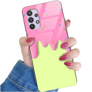 Etui Glass do SAMSUNG A32 5G Case Słodkie Wzory