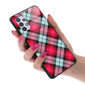 Etui GLASS do SAMSUNG A32 5G Kratka Pattern Wzory