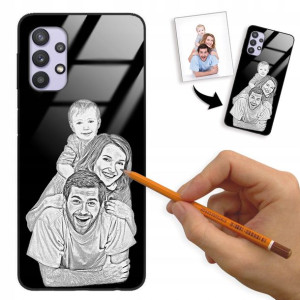 Etui Glass do SAMSUNG A32 5G Rysunek Własne Foto