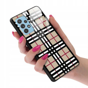 Etui GLASS do SAMSUNG A33 5G Kratka Pattern Wzory