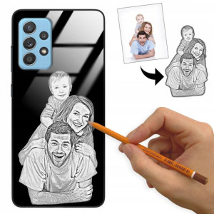 Etui Glass do SAMSUNG A33 5G Rysunek Własne Foto
