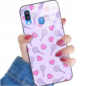 Etui Glass do SAMSUNG A40 Słodkie Dziecięce Wzory