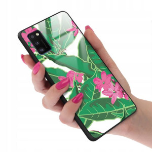 Etui GLASS do SAMSUNG A41 Kwiaty Wiosenne Wzory