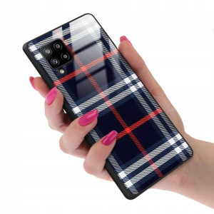 Etui GLASS do SAMSUNG A42 5G Kratka Pattern Wzory