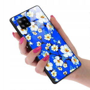 Etui Glass do SAMSUNG A42 5G Kwiaty Flower Wzory